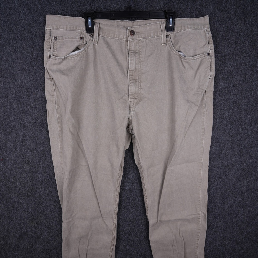 Levi's 559 Relaxed Straight Khaki Tan Jeans Mens 44x32 Excellent 01559-0057